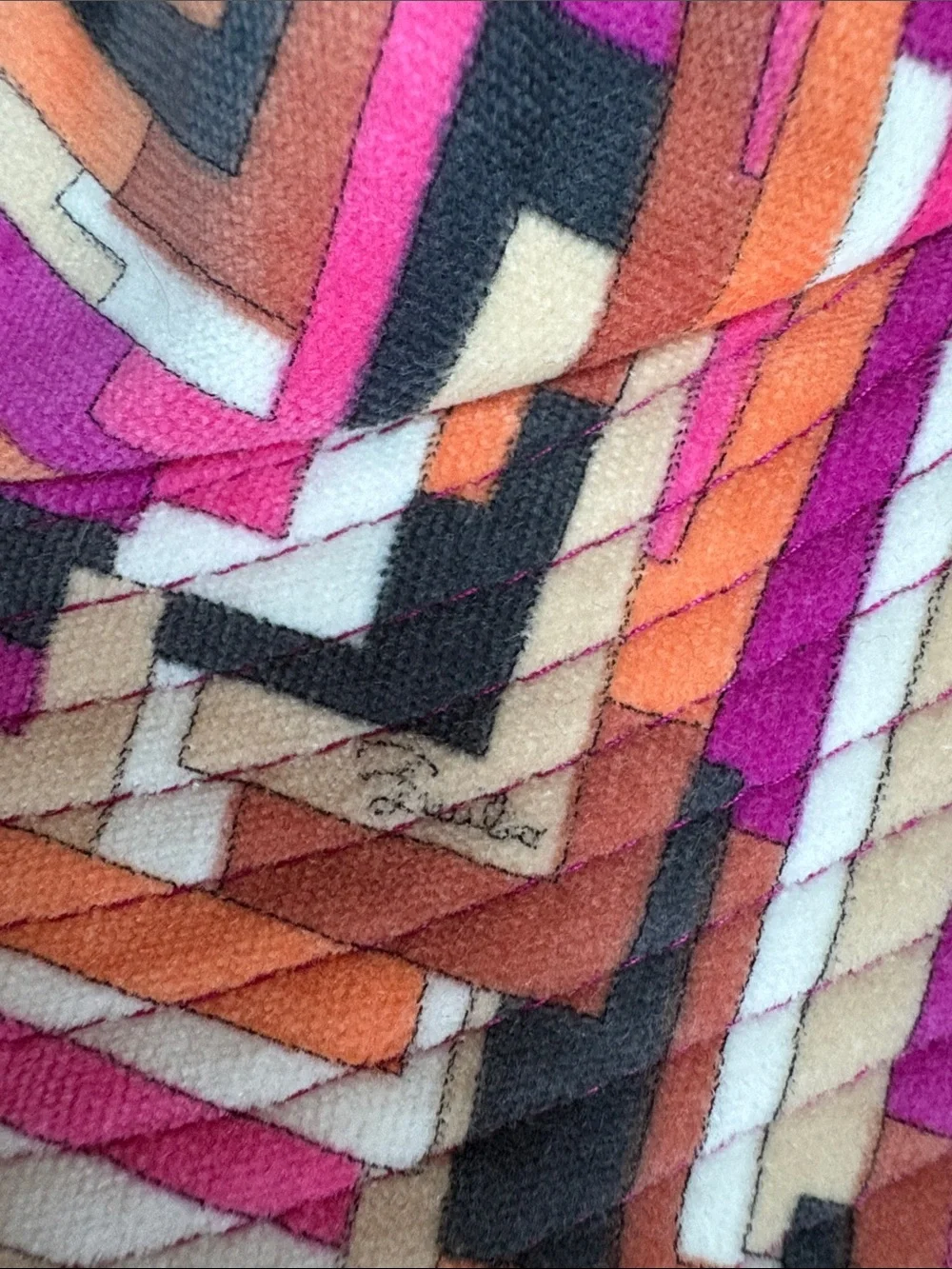 NWT Emilio Pucci Cotton Medium Brim Hat in Pink, Orange Size Medium Made in IT - Picture 5 of 5